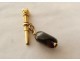 Key watch key solid gold 18 carats jewel charm agate PB 4.39gr XIXth