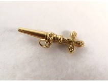 18-carat solid gold watch key, PB cross, gr XIXth century