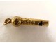 Miniature whistle jewel charm solid gold 18 carats PB 3.28gr XIXth century