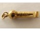 Miniature whistle jewel charm solid gold 18 carats PB 3.28gr XIXth century