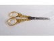 Pair of 18 carat solid gold scissors flowers foliage PB 9.87gr XIXth century