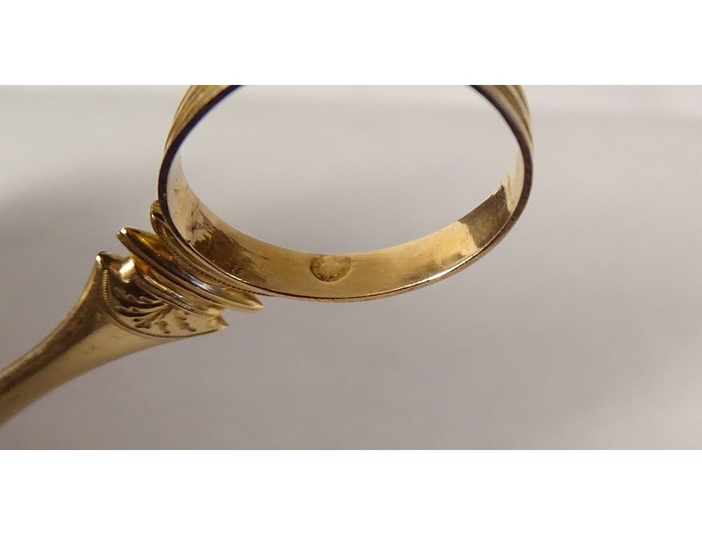 Ciseaux Plaqués Or 23 Carats - Longueur 18 Cm - Design élégant Et Luxueux