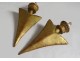 Pair of decorative elements curtain rods gilded wood arrows nineteenth century