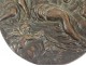 Small bas-relief plate bronze sculpture entombment Christ cherubs 18th