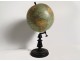 Terrestrial globe world map Geographer J. Forest rue Buci Paris wood XIXth