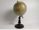 Terrestrial globe world map Geographer J. Forest rue Buci Paris wood XIXth