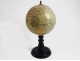 Terrestrial globe world map Geographer J. Forest rue Buci Paris wood XIXth