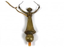 Gilt bronze service bell W. Lachner Art Nouveau woman late 19th century