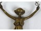 Gilt bronze service bell W. Lachner Art Nouveau woman late 19th century