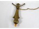 Gilt bronze service bell W. Lachner Art Nouveau woman late 19th century