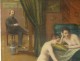 HST painting Louis Galliac interior scene naked women models painter XIXth