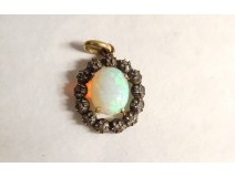 19th century solid gold metal opal jewel pendant