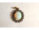 19th century solid gold metal opal jewel pendant