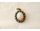 19th century solid gold metal opal jewel pendant