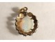 19th century solid gold metal opal jewel pendant