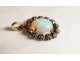 19th century solid gold metal opal jewel pendant