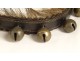 Old leather dog collar with metal bells from the 20th century