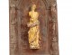 Carved wood panel statuette Virgin Mary gilded Italy Renaissance XVIth