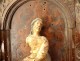 Carved wood panel statuette Virgin Mary gilded Italy Renaissance XVIth