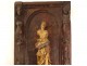 Carved wood panel statuette Virgin Mary gilded Italy Renaissance XVIth