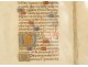 Manuscript sheets illuminated parchment 17th century Latin antiphonary pages