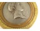Portrait profile medal Emperor Napoleon I bronze Jeuffroy nineteenth frame