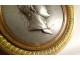 Portrait profile medal Emperor Napoleon I bronze Jeuffroy nineteenth frame