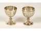 Russian silver vermeil double egg cup Moscow 1880 62gr XIXth century