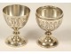 Russian silver vermeil double egg cup Moscow 1880 62gr XIXth century