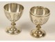 Russian silver vermeil double egg cup Moscow 1880 62gr XIXth century