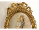 Miniature oval portrait Queen Marie-Antoinette gilt bronze frame XIXth