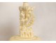 Large ivory Canton ball carved flower dragons China XIXth century