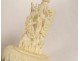 Large ivory Canton ball carved flower dragons China XIXth century