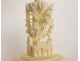 Large ivory Canton ball carved flower dragons China XIXth century