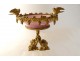 Porcelain cup Paris cherub gilt bronze birds vine Napoleon III XIXth