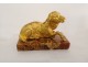 Sculpture paperweight gilt bronze sheep marble breccia XIXth century