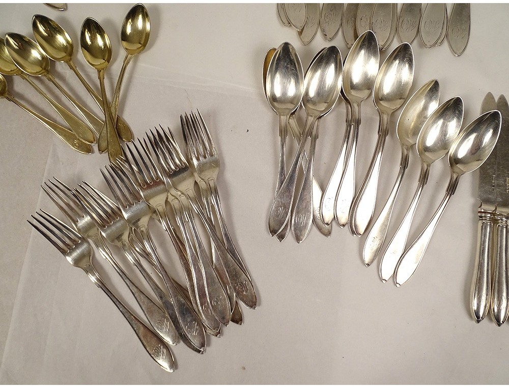 Cutlery set 136PC Swedish solid silver Sweden KG Markstrom cutlery 