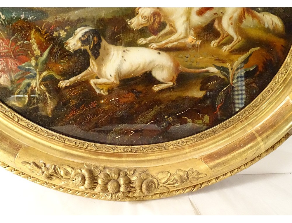 Tableau Fixé Sous Verre époque Début XIXeme