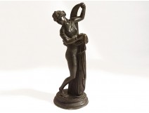 Sculpture bronze statuette goddess Venus Callipyge nude late 18th century