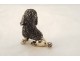 Small solid silver sculpture seated poodle dog 21.98gr 20th century