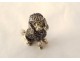 Small solid silver sculpture seated poodle dog 21.98gr 20th century