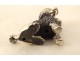 Small solid silver sculpture seated poodle dog 21.98gr 20th century