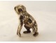 Small solid silver sculpture seated poodle dog 21.98gr 20th century