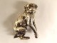 Small solid silver sculpture seated poodle dog 21.98gr 20th century