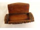 Corozo snuff box carved birds escutcheon Amour marine work XIXth century