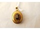 Photo reliquary pendant solid gold 18K amethyst jewel PB 4.69gr XIXth