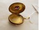 Photo reliquary pendant solid gold 18K amethyst jewel PB 4.69gr XIXth