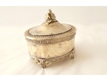 Swedish solid silver box Sweden flowers foliage 419gr 1902 early 20th century