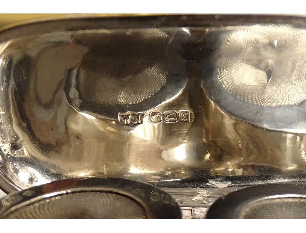 Porte-cartes En Acier Inoxydable Gravé Lettre A Floral - Finition Brossée - Dimensions 52x22x6 Mm - Noir Ou Argent