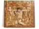 Carved wood bas-relief panel Pieta Descent Cross Virgin Christ XVIIth